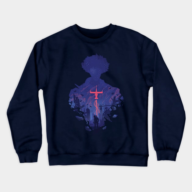 Folk Blues:Cowboy Bebop Crewneck Sweatshirt by Vertei